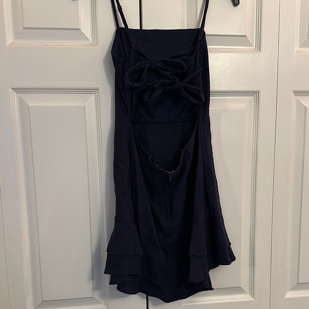 City Vibe Navy Dress with Bow Detailing - Picture 3 of 3
